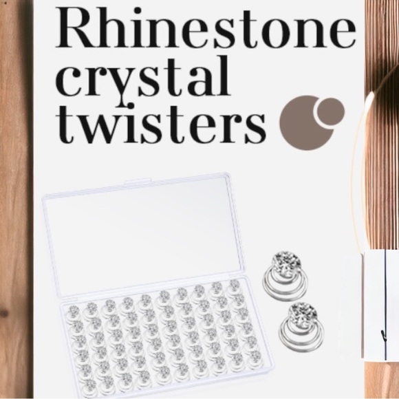 NIB-RHINESTONE CRYSTAL PIN HAIR TWISTERS! SPIRAL STONES FOR YOUR HAIR! - Picture 2 of 16
